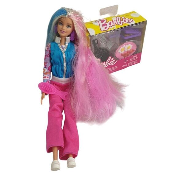 Barbie Doll With Unicorn-Inspired Hair & Accessories Set - Picture 1 of 7